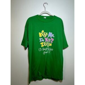 Vintage Hallmark Kiss Me I'm Not Irish T Shirt Green St Patricks Day USA Made